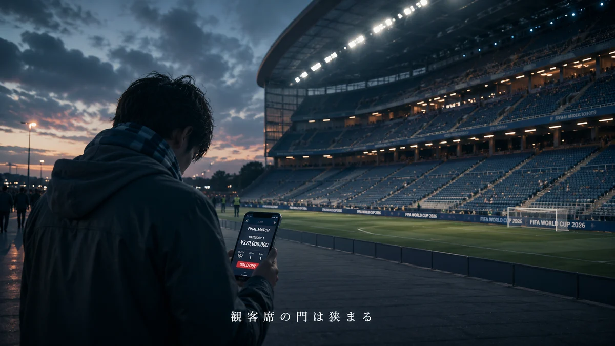 In-text image 3 (an image contrasting fans who cannot afford the high prices with empty seats)